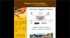 Desktop Screenshot of championhomewarranty.com
